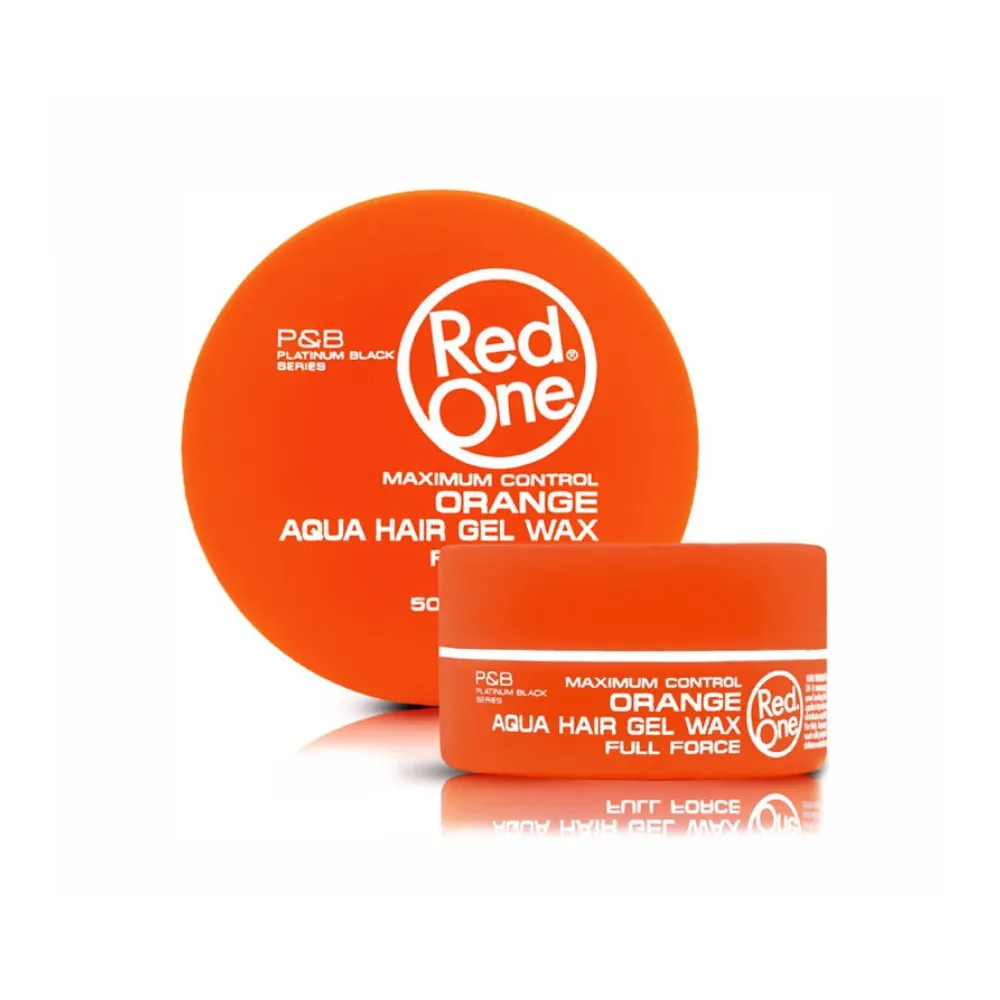Red One Hair Styling Aqua Hair Gel Wax Orange 50ml